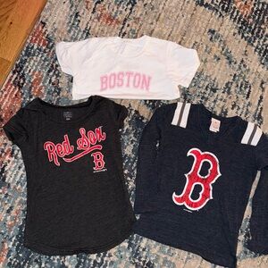Boston Red Sox Kids T-Shirt Set - Black, White, Navy